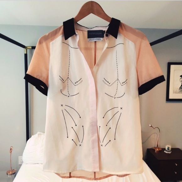 Aritzia Tops - Antipodium SS2013 silk surgery blouse RARE
